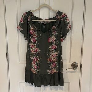 Flowy Floral Dress/Beach Coverup